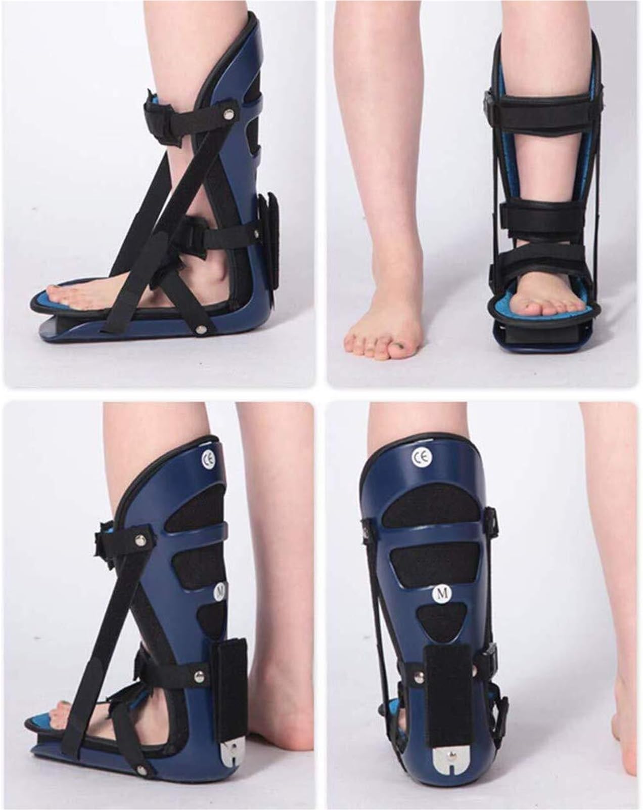Soporte De Tobillo, Fascitis Plantar Férula Nocturna Ortesis De Caída Del Pie Transpirable Ajustable Estabilizador De Tobillo Protección Bota Andador for Esguince Tendinitis De Aquiles Y Recuperación