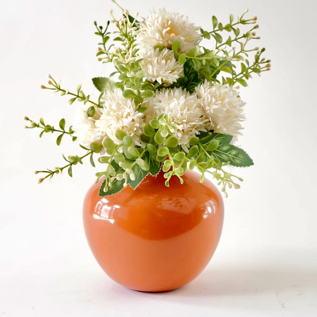Behoma Metal Flower Vase for Home Decor | Table Decorative Item for Bedroom Living Room Office | Best Gift for Wedding Festivals Birthday | Rust Orange Small 1PC (Flower not Included) (B0C4YP6LBW) Amazon Price History, Amazon Price Tracker
