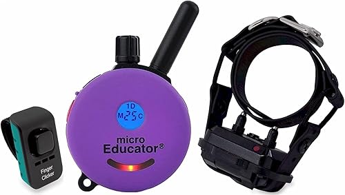 Educator Collar de entrenamiento para perros con mando a distancia, 100 niveles de estimulación de golpeteo seguro, luz nocturna, impermeable,