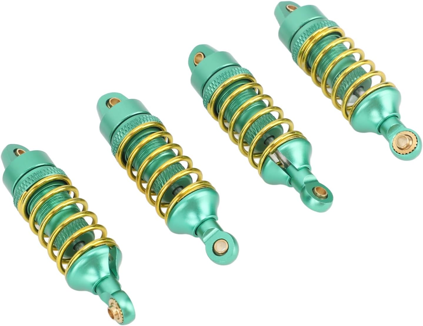 4Pcs RC Car Shock Absorber, Front Rear Shock Absorber Damper Assembled Set, Aluminum Alloy Shock Damper for E 1/16 RC Car (Green)