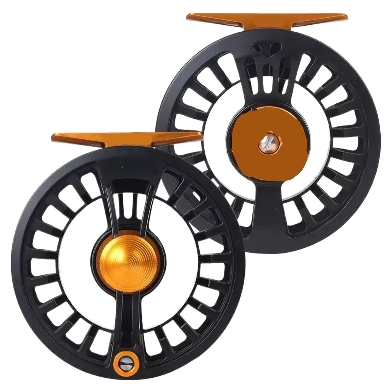 Carrete de Pesca con Mosca de Arrastre de Disco mecanizado CNC Grande y Ligero en Negro, 125 g 131 g 139 g