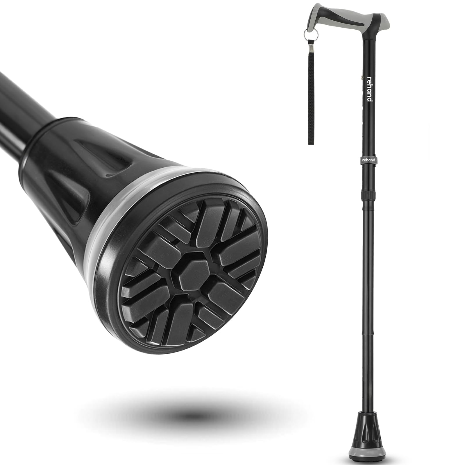 Photo 1 of REHAND Adjustable Walking Cane - Foldable, All Terrain