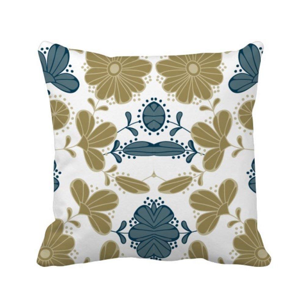 Housse de coussin dorée au motif floral élégant pour décorer un canapé de salon moderne