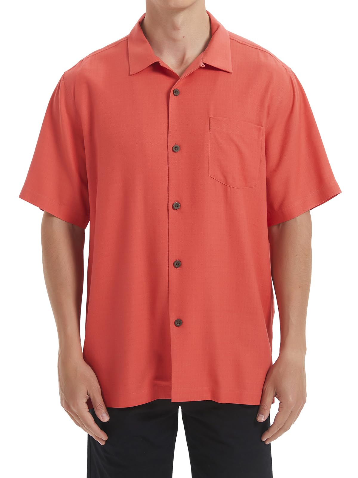 LUXSTITCH Men's Silk Button Down Shirts Short Sleeve Casual Tropical Holiday Hawaiian Shirts