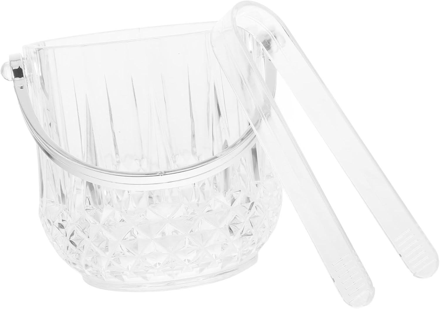 LABRIMP Acrylic Ice Bucket Scoop Tongs Large Insulated Ice Bin for Cocktails Wine Beer for Bar and Party