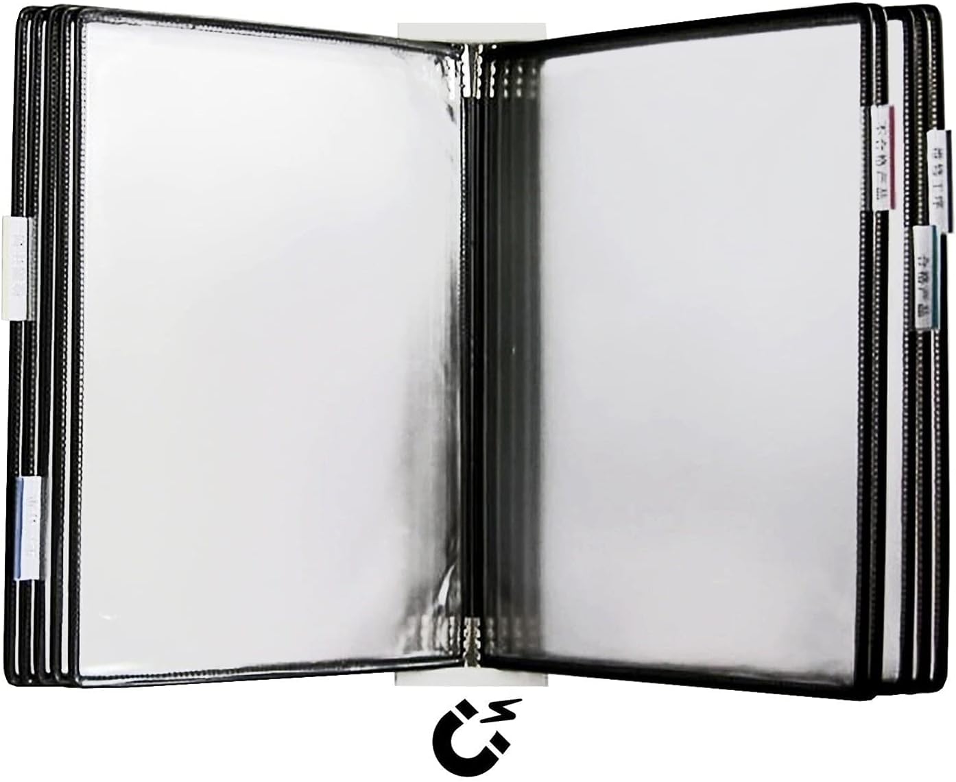 Dokumentenmappe, Mappe, Fächermappe, A4-Display-Wandordner – A4 [8,26 Zoll × 11,69 Zoll], 20 Taschen mit Etikett, befestigt an Metallvorrichtung (Farbe: Rot, Größe: 23 x 33 x 10 cm) (Farbe: Rot, Größe