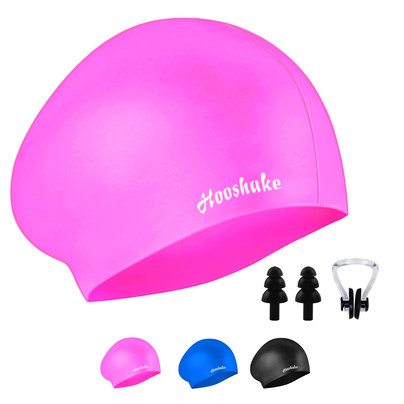Gorro de natación, gorro de natación de silicona adecuado para mujeres y hombres con pelo corto y largo, 1 unidad