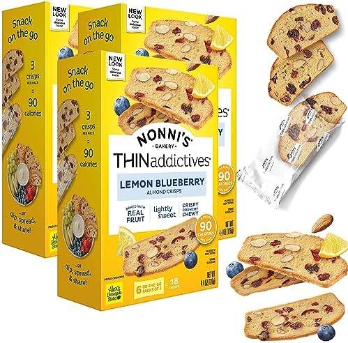 Nonni's Thin Addictive Lemon Blueberry Almond 3 Pack