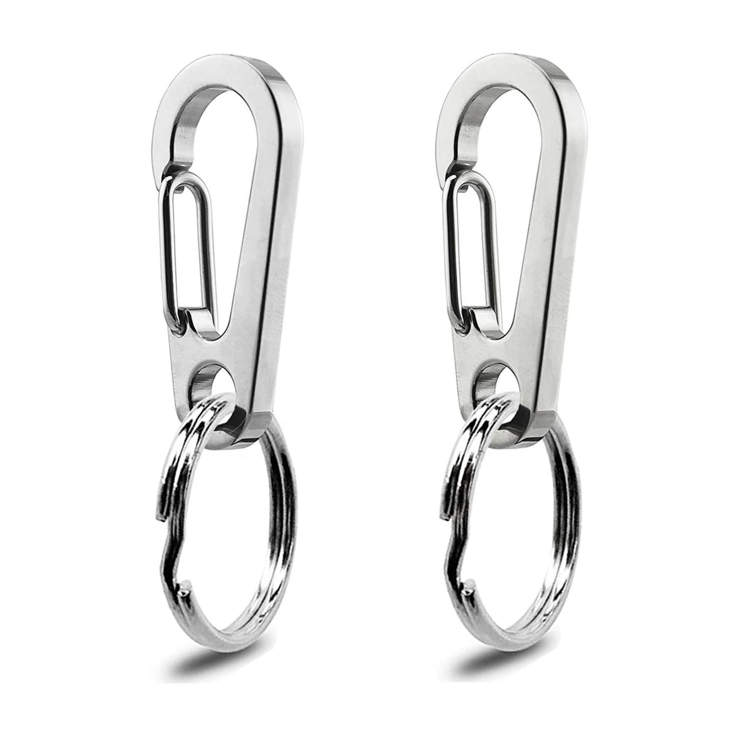 Photo 1 of 10 pack of Dog Tag Clips, Stainless Steel Quick Clip with Rings, Easy Change Pet ID Tag Holder for Dog Cat Collars and Harnesses, (2 Pack, Silver)