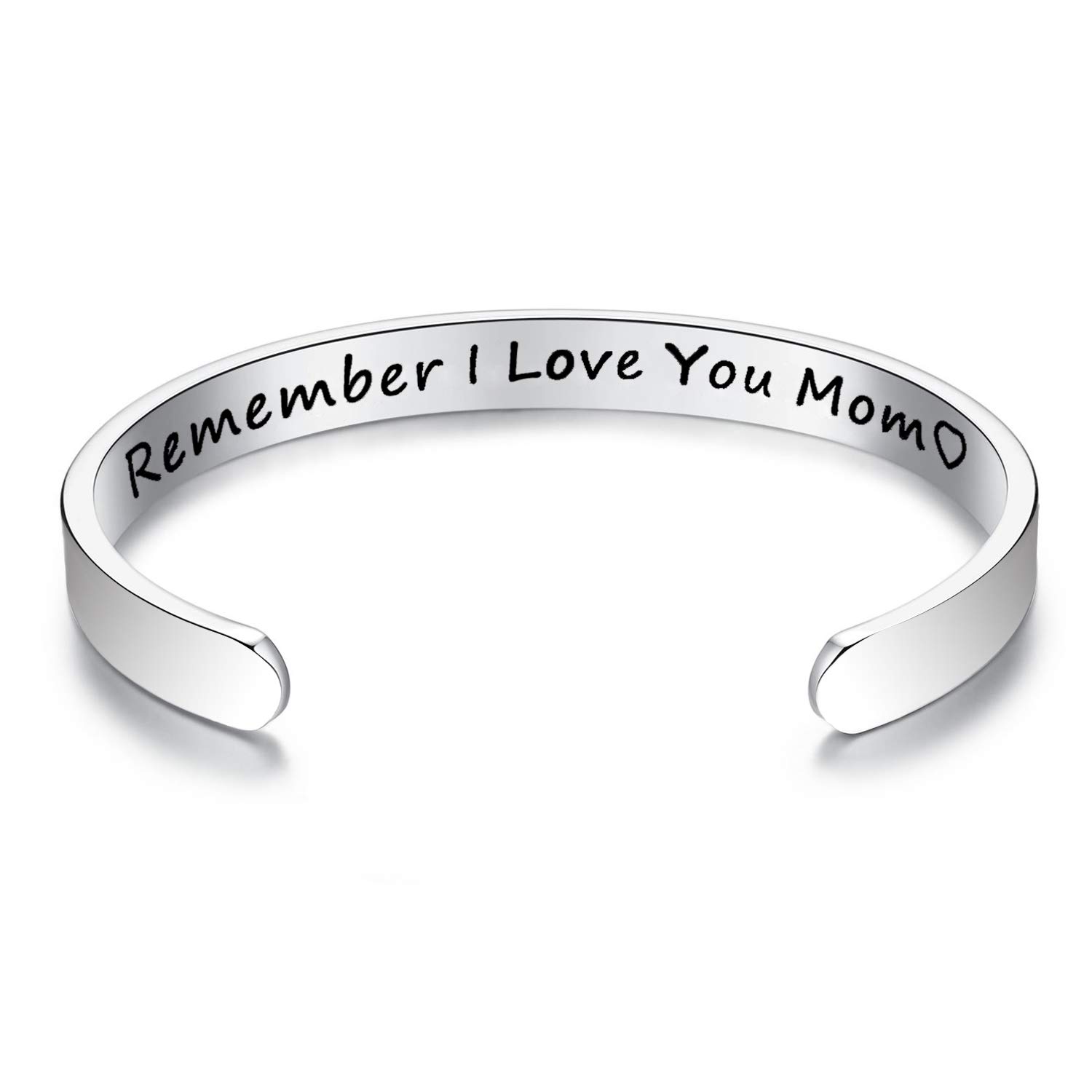 ALoveSoul Remember I Love You Mom Forever and Always Cuff Bracelet Mother's Day Gift / Gifts For Mom From Daughter Gifts for Women