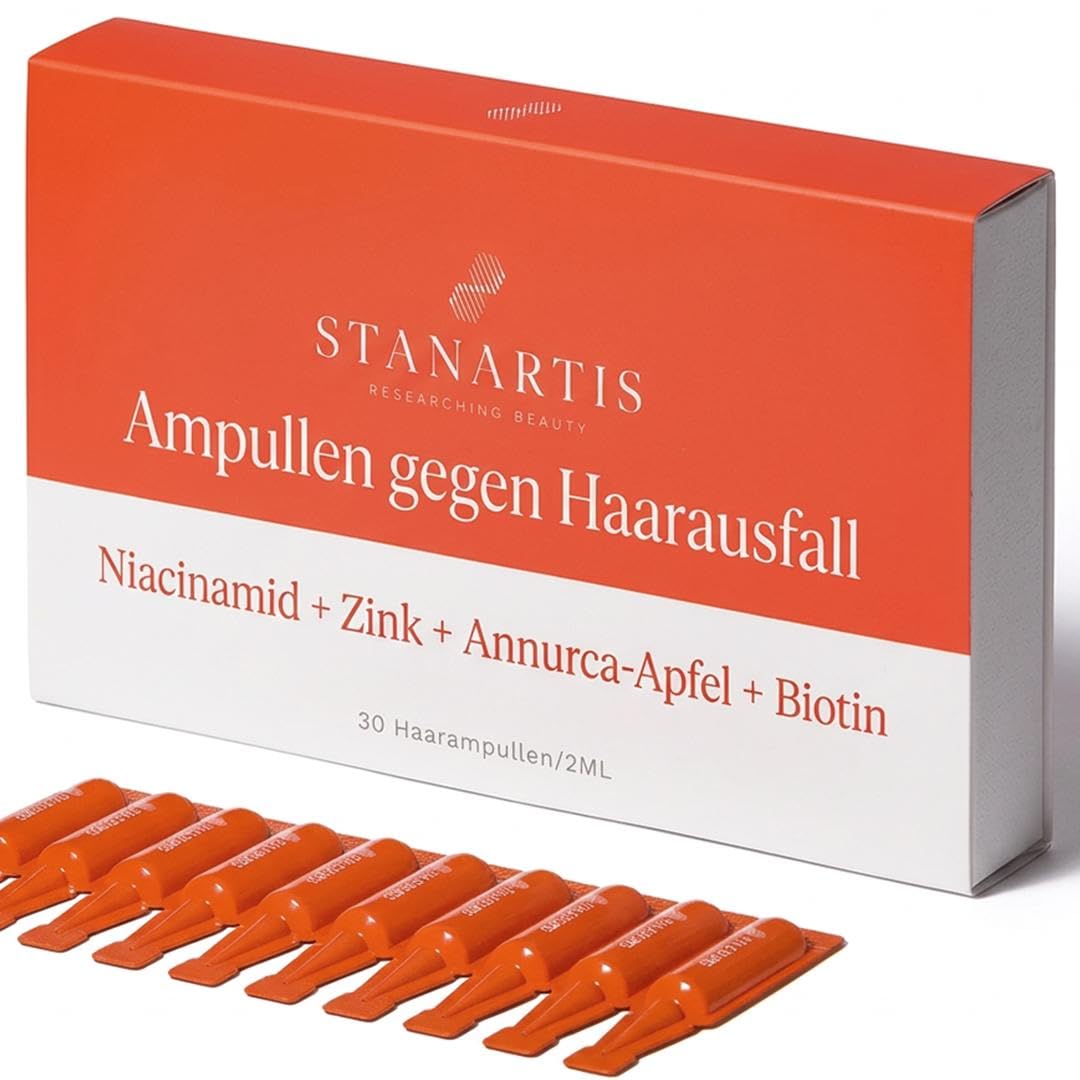 Stanartis Tricostrong® Intensive Kosmetische Kopfhaut Ampullen mit Tricofactor CPX® | Für voller und dichter wirkendes Haar | Kopfhautpflege bei dünner wirkendem Haar | 30 x 2 ml | Für Frauen & Männer