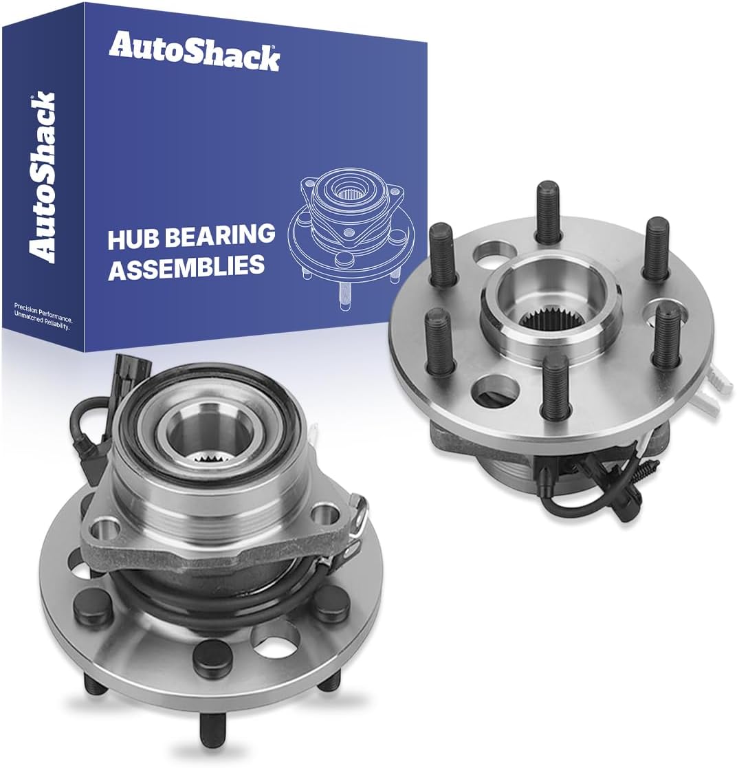 AutoShack Front Wheel Hub Bearing Assemblies Left & Right with ABS Replacement for 1995-2000 GMC Yukon 1995-1999 GMC K1500 1995-2000 Chevrolet Tahoe 1995-1999 Chevrolet K1500 2-PC Set