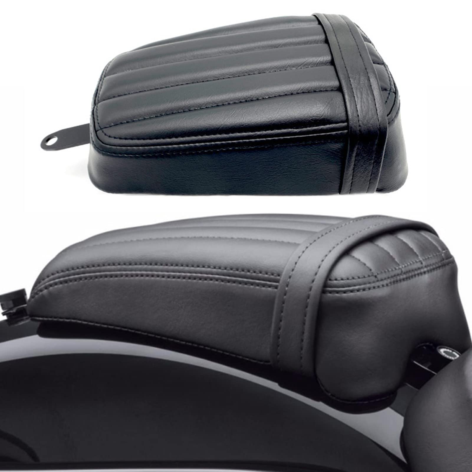Cuscino Posteriore Moto Per Passeggero - Compatibile Harley Softail Slim FLSL E Street Bob FXBB 2018-2022 | Nero