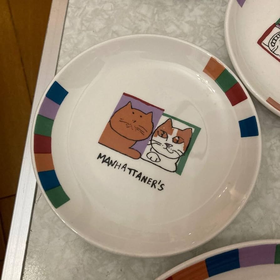 Amazon | マンハッタナーズ 大皿小皿セット 計6枚 猫 CAT ミカサ