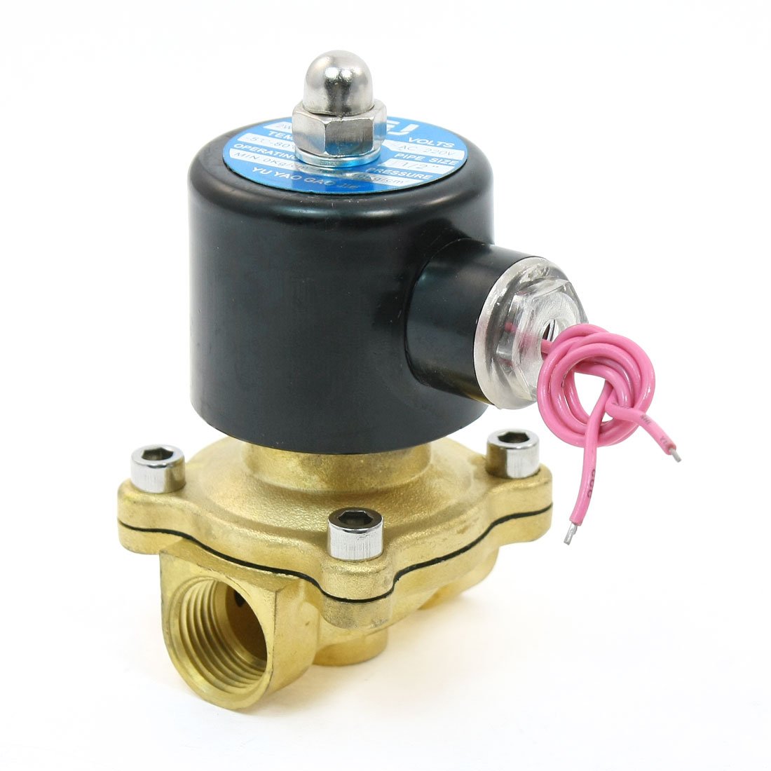 Électrovanne AC220V 1/2 PT type NC vanne électrique 2 voies pour contrôle fluide