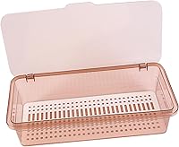 Vista 4 de Caja de almacenamiento de plástico para palillos con tapa, organizador de utensilios de cocina para encimera, soporte cubierto para cubiertos