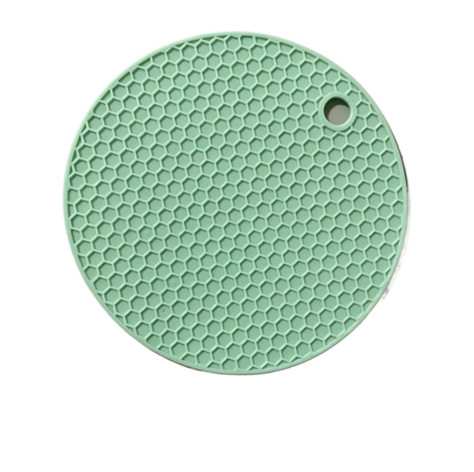 6pcs Kitchen Silicone Heat Insulation Placemat, Honeycomb Round Pot Bowl Mat Non-slip Waterproof Desktop Trivet for Home Dinin For Kitche(Green)