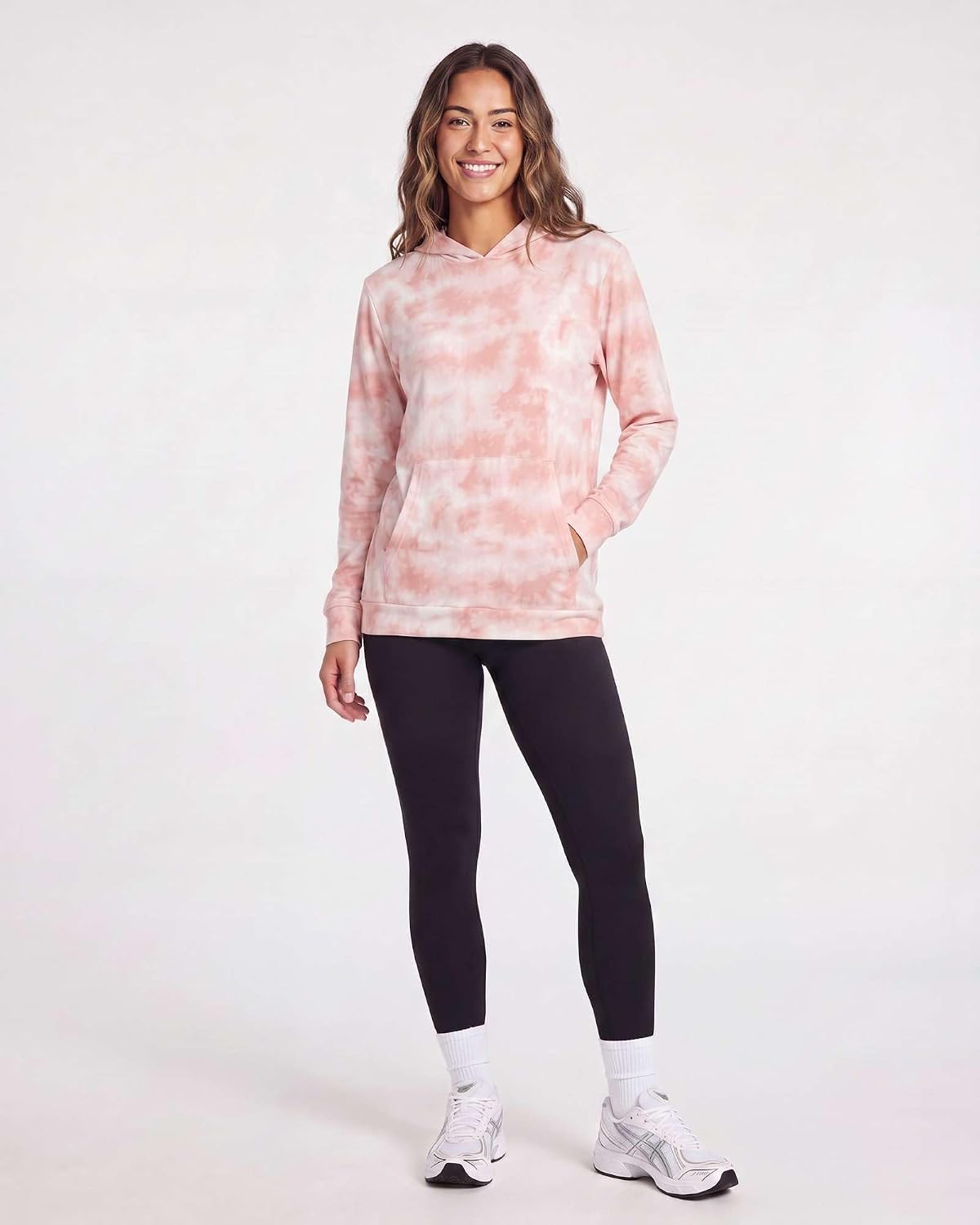 Real Essentials 3 Pack: Women's Dry Fit Long-Sleeve Hoodie Pullover Sweatshirt Pocket - Active Lounge (Available In Plus)