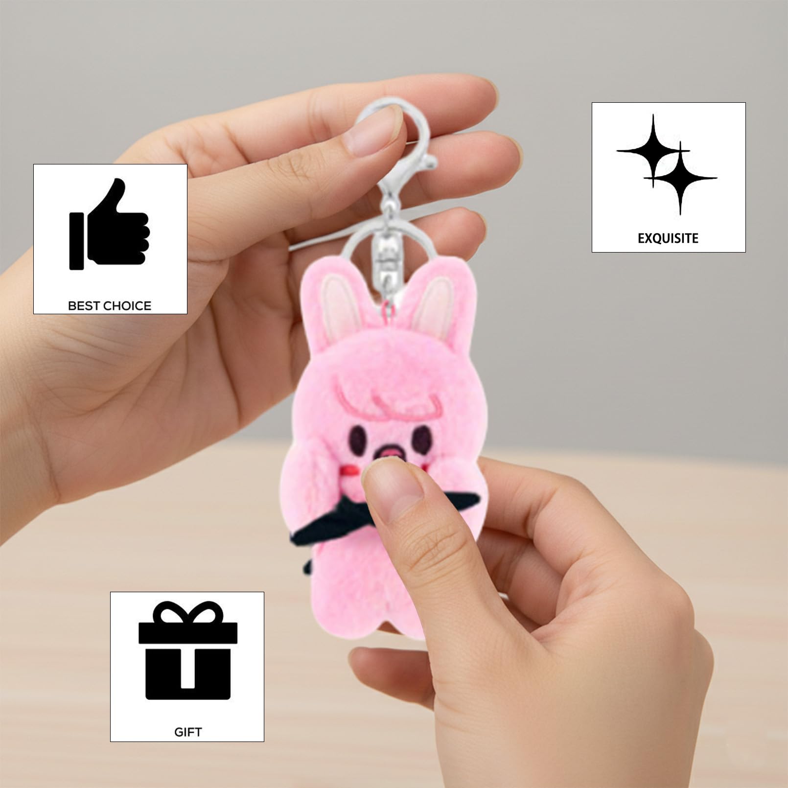 8 Piezas Stry Llavero de peluche，Stry Llavero，Keychain | un Regalo para los Fanáticos