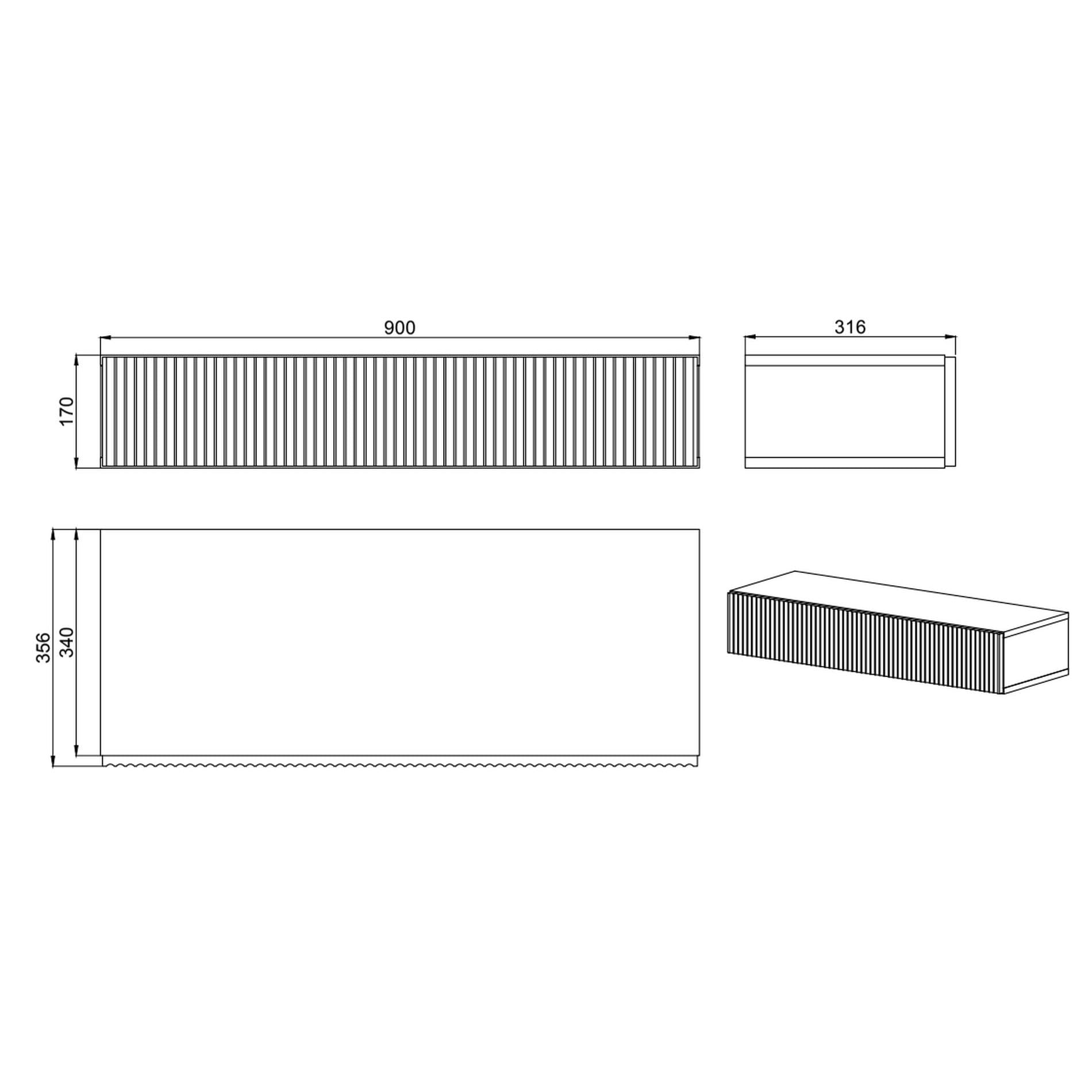 Selsey Konsolentisch Mit Schublade Hängend Beistelltisch 90 cm Eingangstisch Konsole Schminktisch Veldio Graubeige
