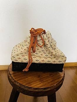 値下げしました　花かご　巾着　お座敷かご　舞妓さん ヴィンテージ 舞妓さん お座敷籠 御道具巾着 かご - メルカリ