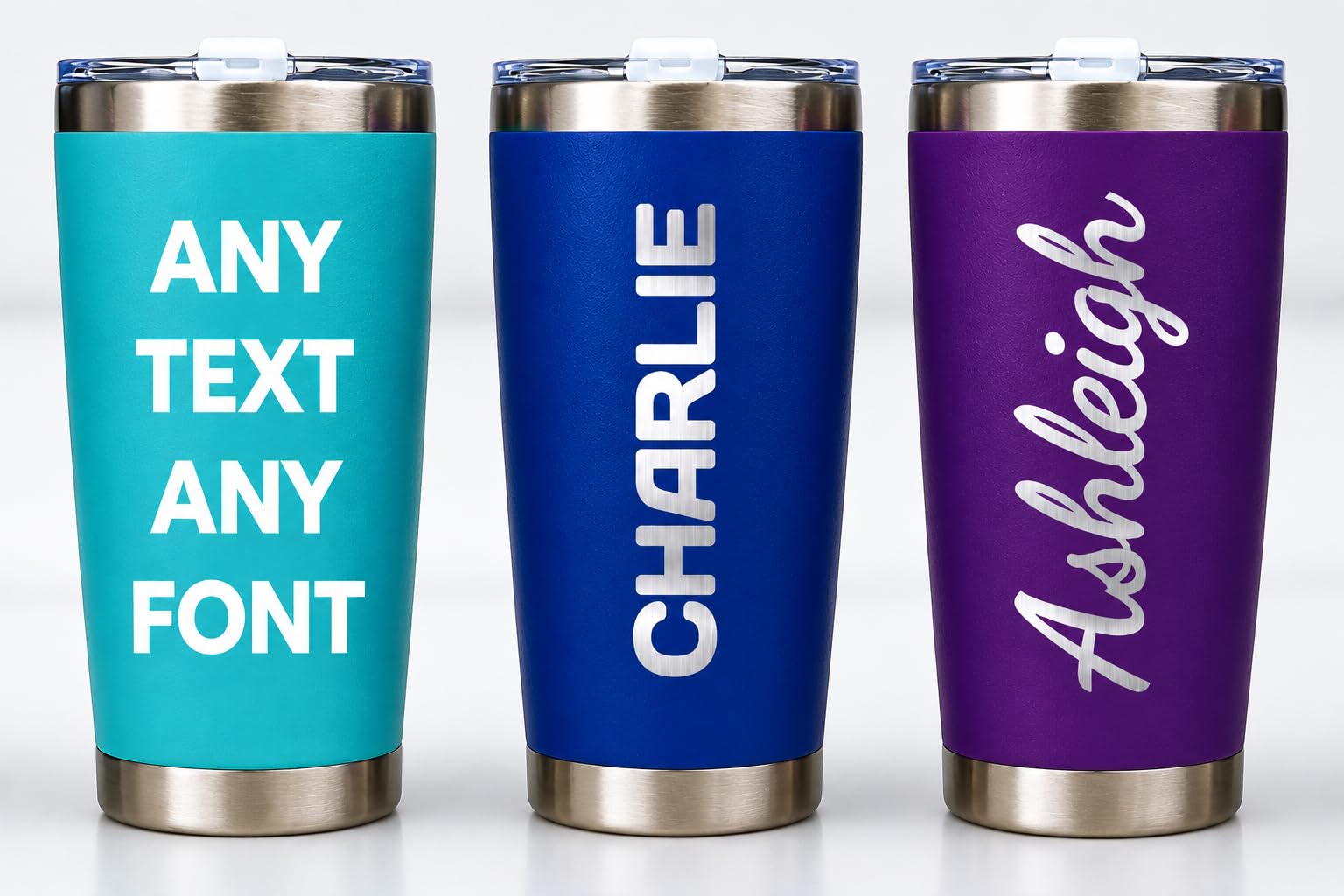 Personalised Travel Mug 500ml – Custom Engraved Tumbler, Insulated Coffee Cup Gift for Him or Her, Teacher Gift, Sports Team Mug (Dark Blue)