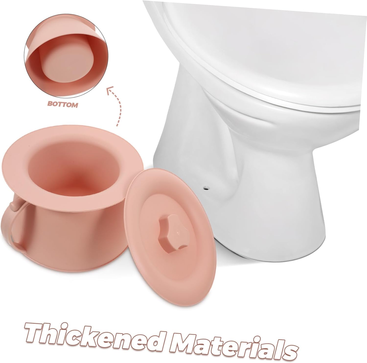 Plastic Urinal Pot for Elders Boy Girl Potty Training Seat Bedroom Chamber Pot Lid Portable for Women Adults Car Travel