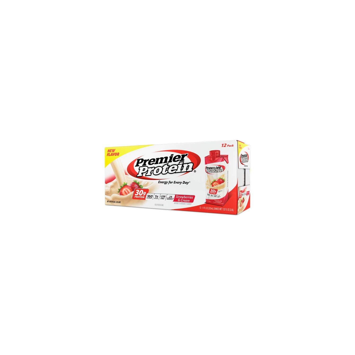 Premier Protein Strawberries & Cream Shake 2-18PKS (36 - 11oz. Shakes) by Premier Protein