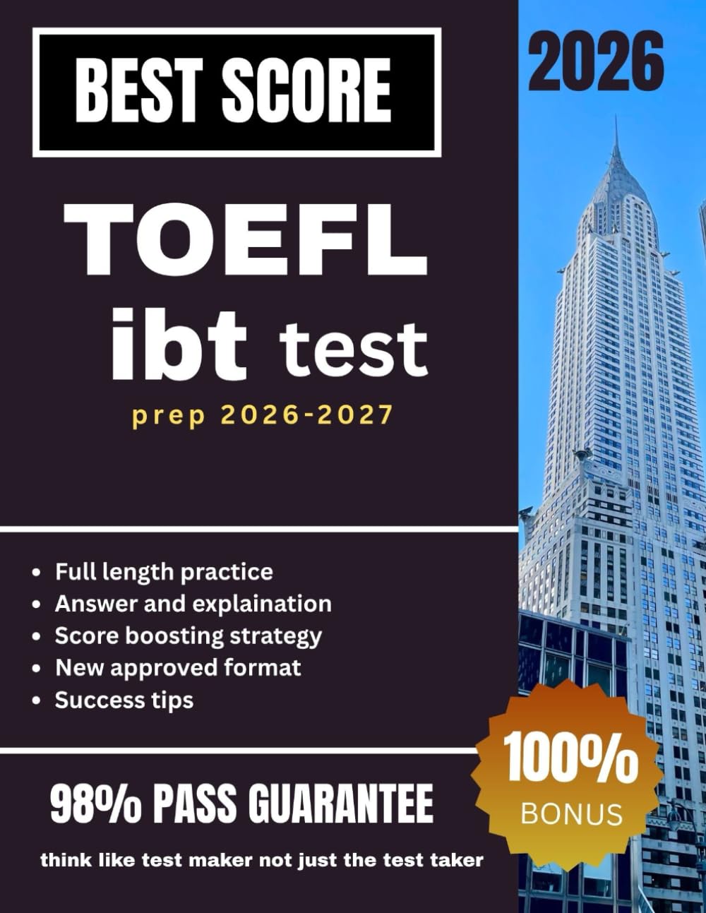 TOEFL IBT TEST PREP 2026-2027: Unofficial TOEFL Study Guide with Practice Questions, Academic Vocabulary, and Score-Boosting Test Strategies for High TOEFL Scores