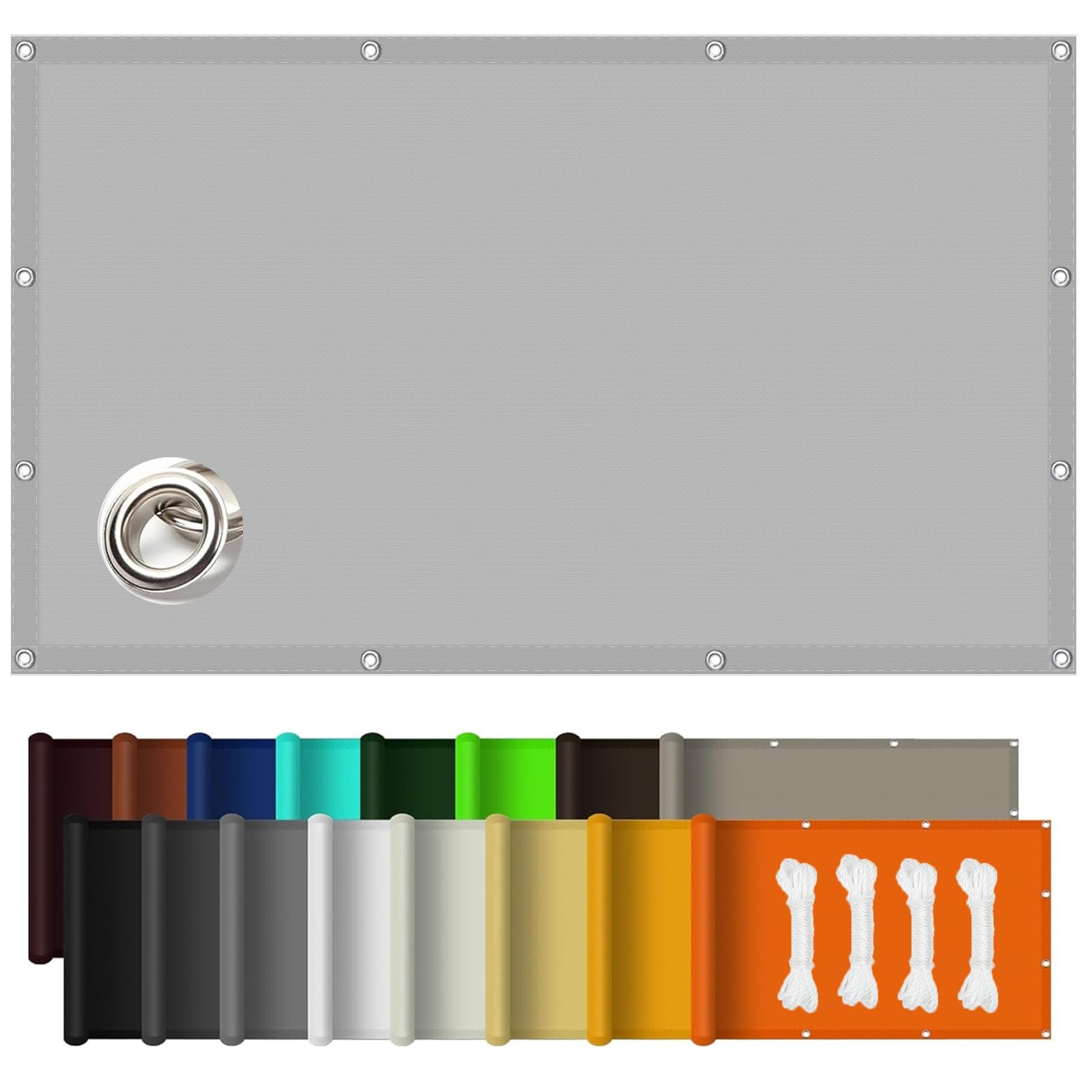 Voile d'ombrage rectangulaire pour pergola et patio de jardin