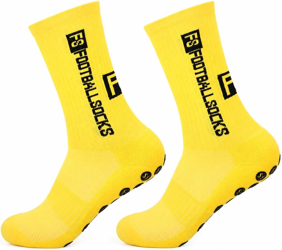Football Grip Socks for Men, Non Slip Soccer Socks, Anti Slip Athletic Sports Socks for Football, Running, Training