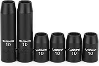 Vista 8 de CASOMAN Juego de 6 piezas de llaves de impacto de 3/8 pulgadas, profundo y poco profundo, 10 mm, métrico, diseño de 6 y 12 puntos, acabado cromado