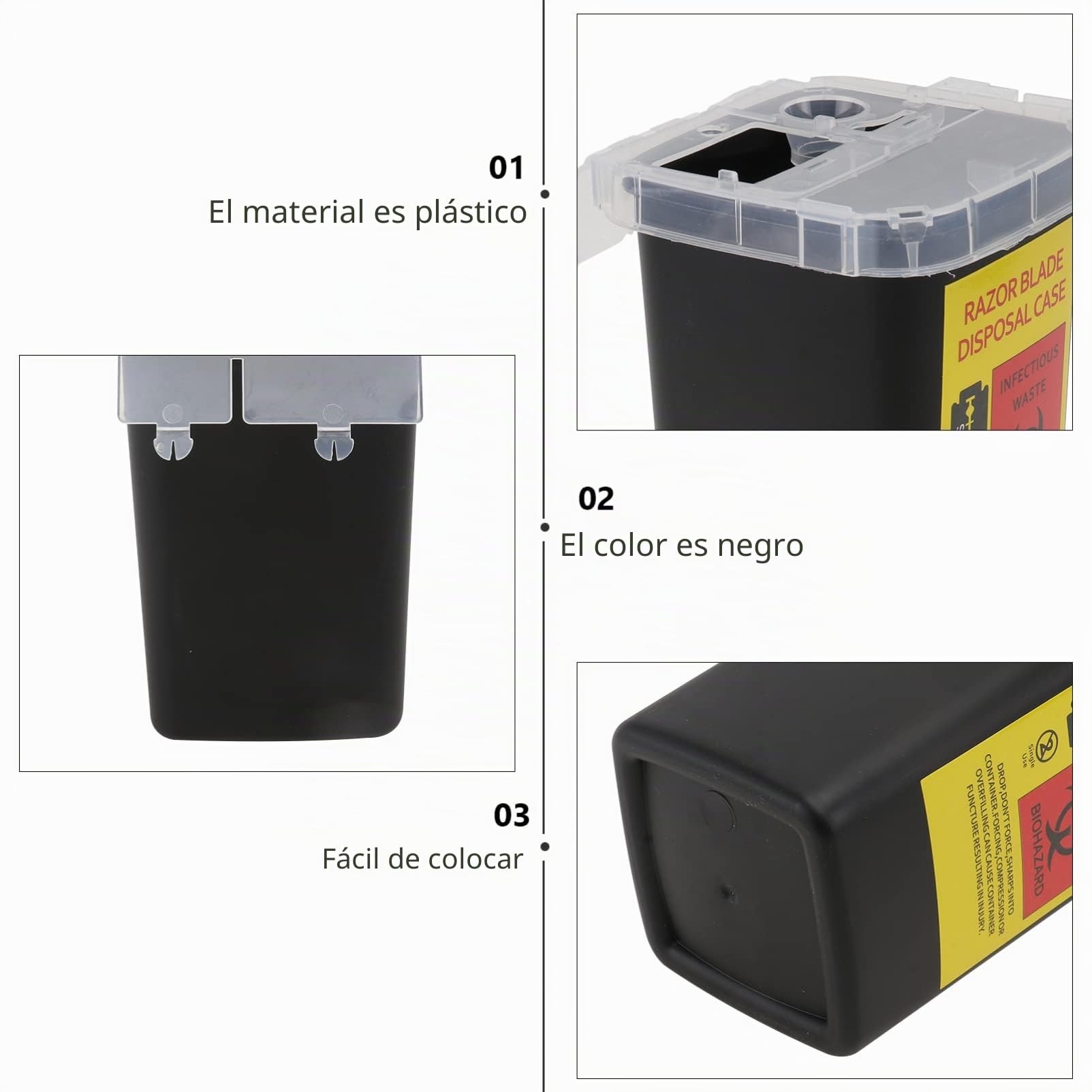 OSALADI Blade Disposal Case Razor Blade Bank Blade Disposal Container Safety Disposal Storage Case for Salon Men Shaver Travel