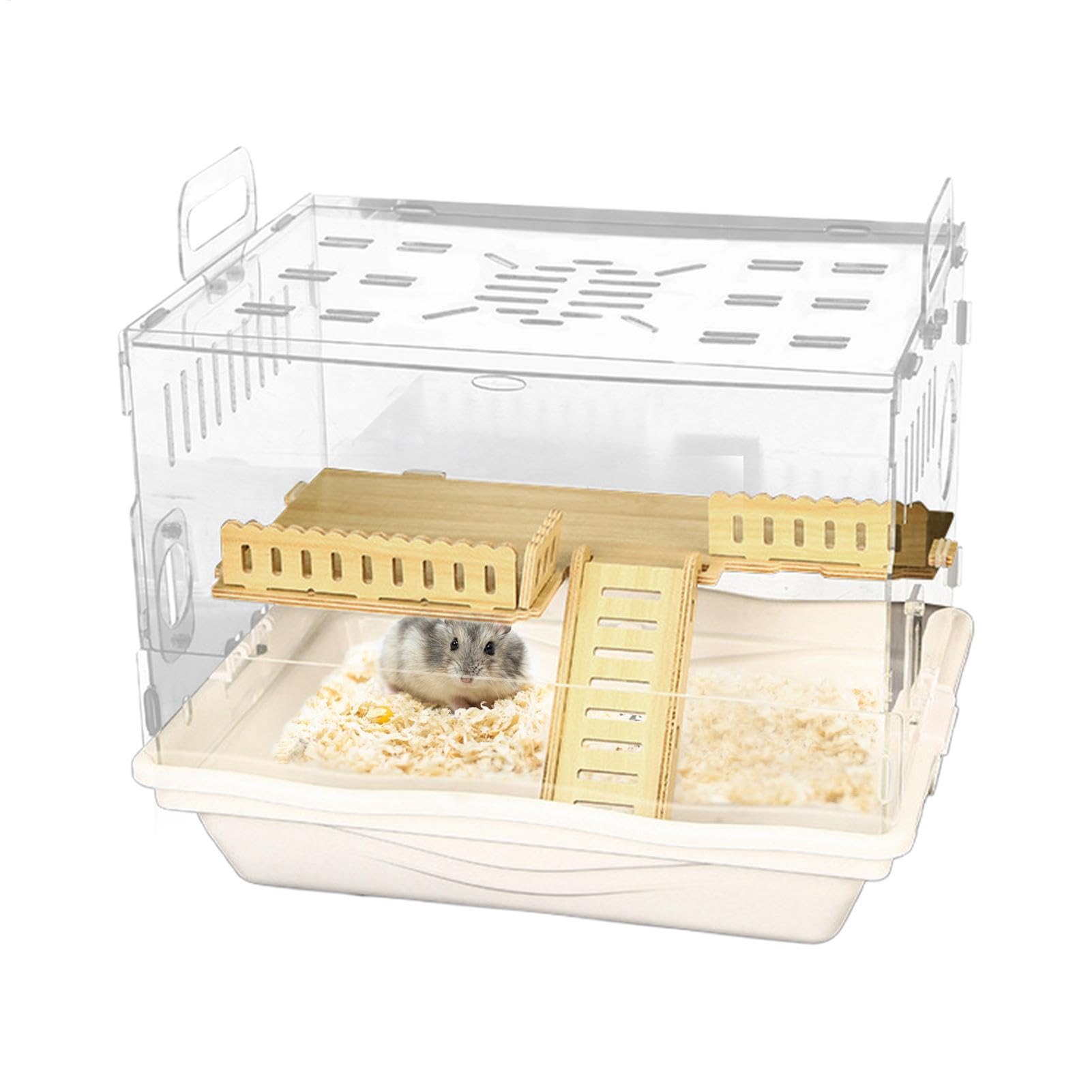 Großer Hamsterkäfig | Tierbeobachtungskäfig für Kleintiere, Rennmäuse, atmungsaktives Zubehör für kleine Haustiere, Heimzubehör für Liebhaber, Familien