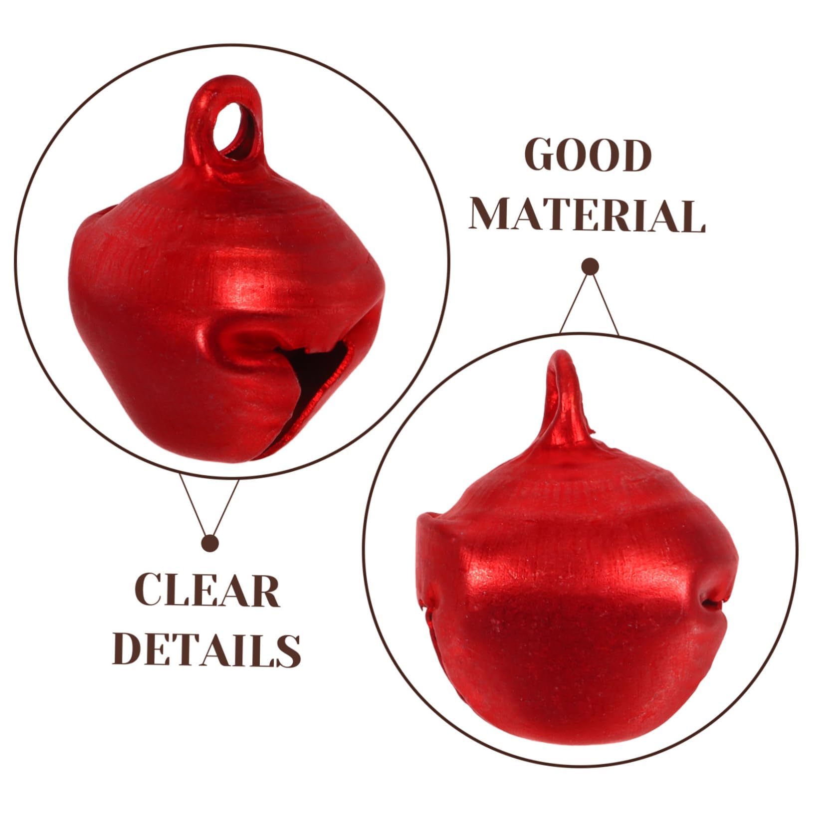 DOITOOL 5 Set Ornamenti di Campane in Alluminio Mestiere per Piccolo Campane Appese di Natale Tintinnio Ornamenti A Campana Piccola Campana i Mestieri di Rosso 100 Pezzi*5
