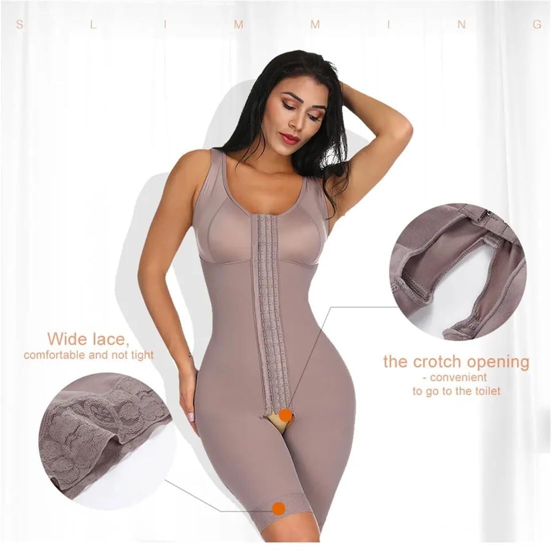 Body Moldeador de Cuerpo Completo para Mujer con Control de Barriga, corsé Adelgazante para Muslos para Todas Las Ocasiones