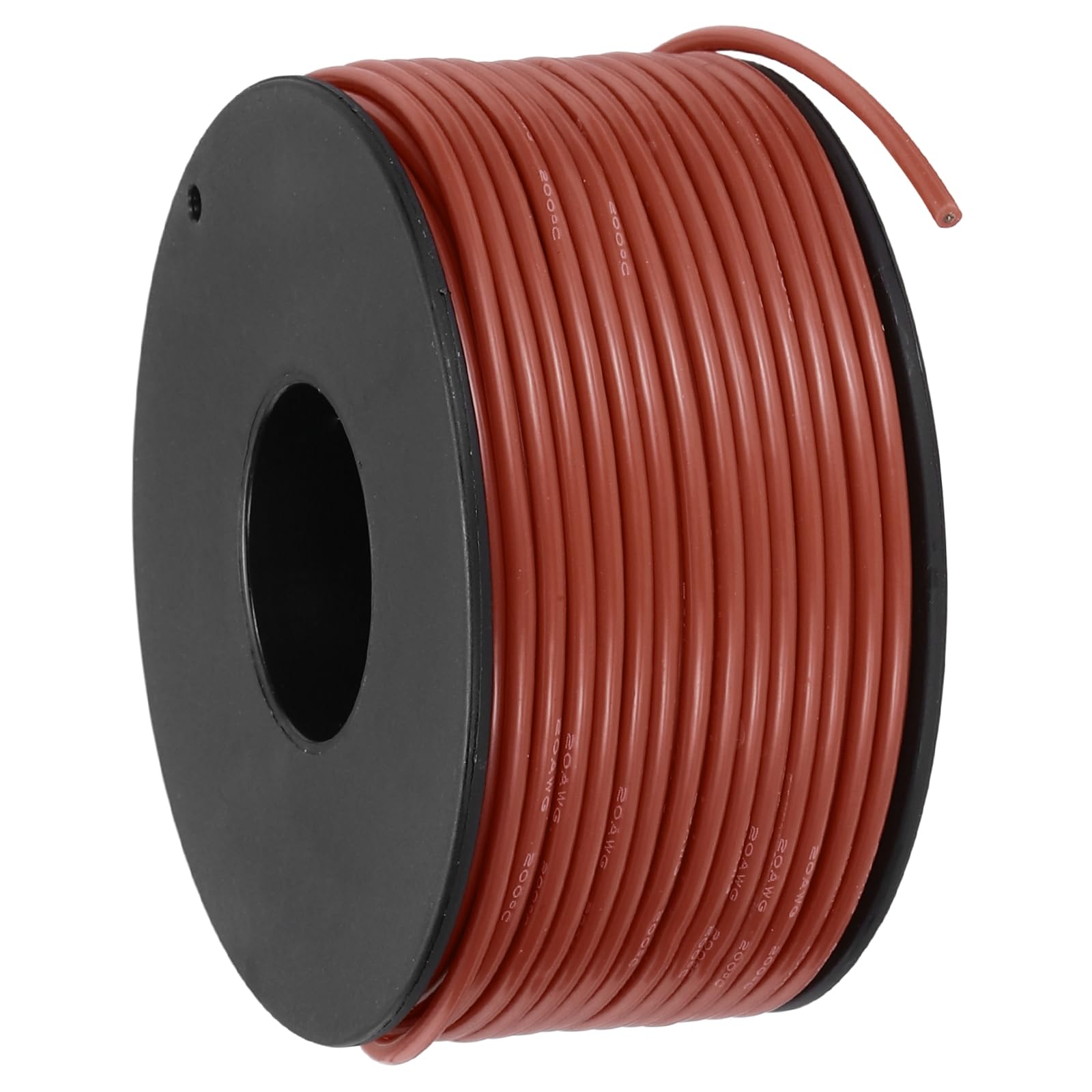 sourcing map 20 AWG Flexible Silicone Wire 30.5m/100ft, 20 Gauge Tinned Copper Electrical Stranded Wire 200 Celsius/392 Fahrenheit High Temperature Hookup Spool for DIY Model Wiring, Brown โ image 1