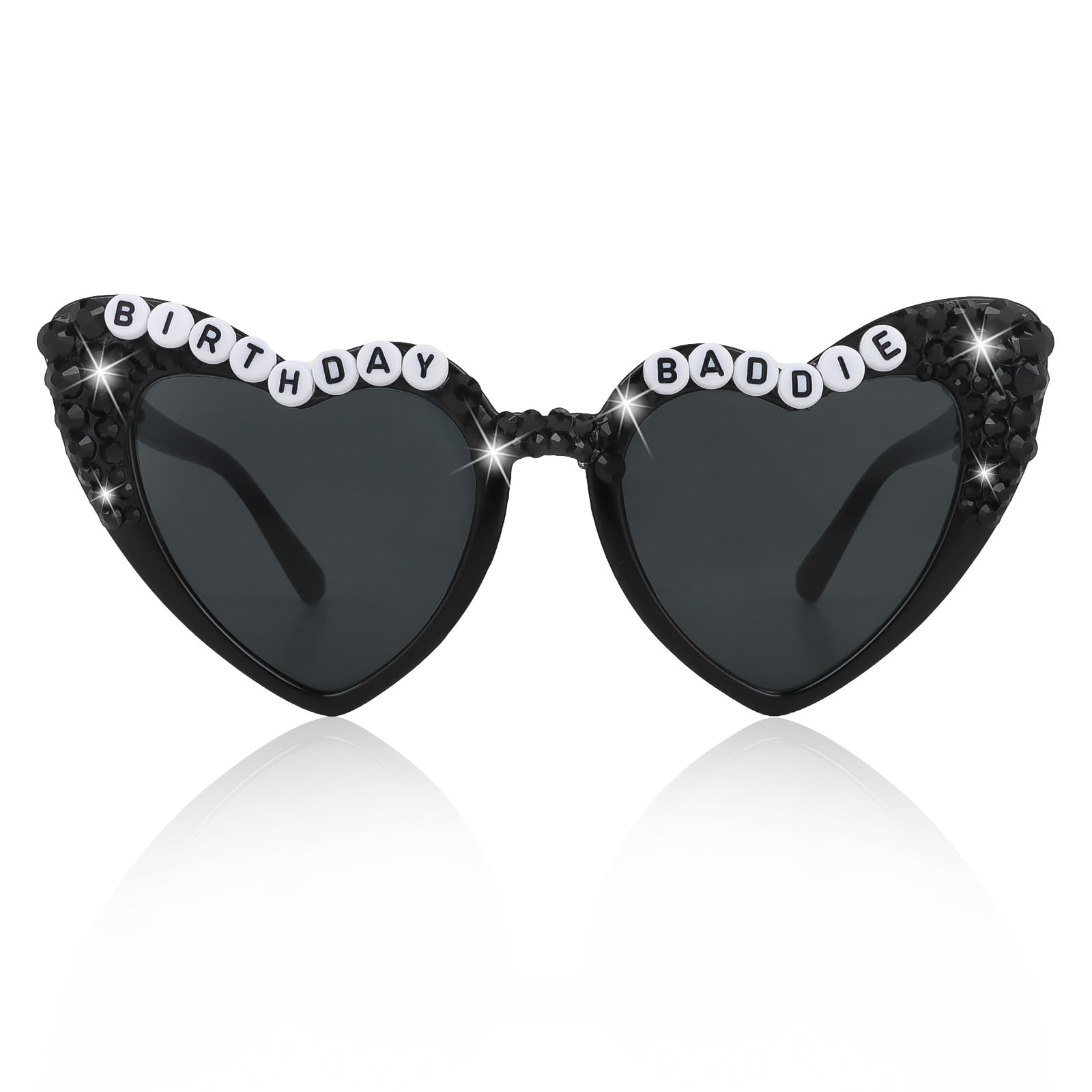 CIEHER Birthday Glasses for Women Girls Rhinestones Birthday Sunglasses Birthday Accessories Party Favors
