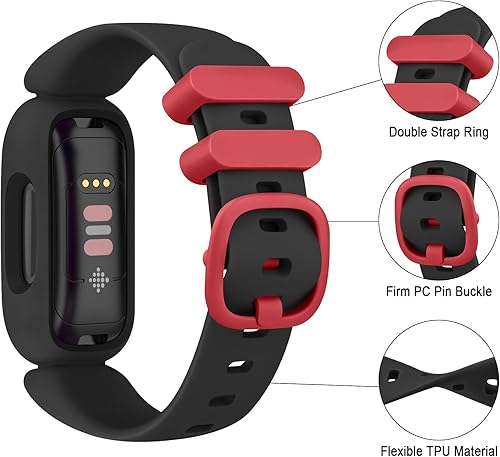 Miniatura 3 de Meliya Correas ajustables de silicona suave de repuesto para Fitbit Ace 3 bandas deportivas para Fitbit Ace 3, accesorios de seguimiento de actividad