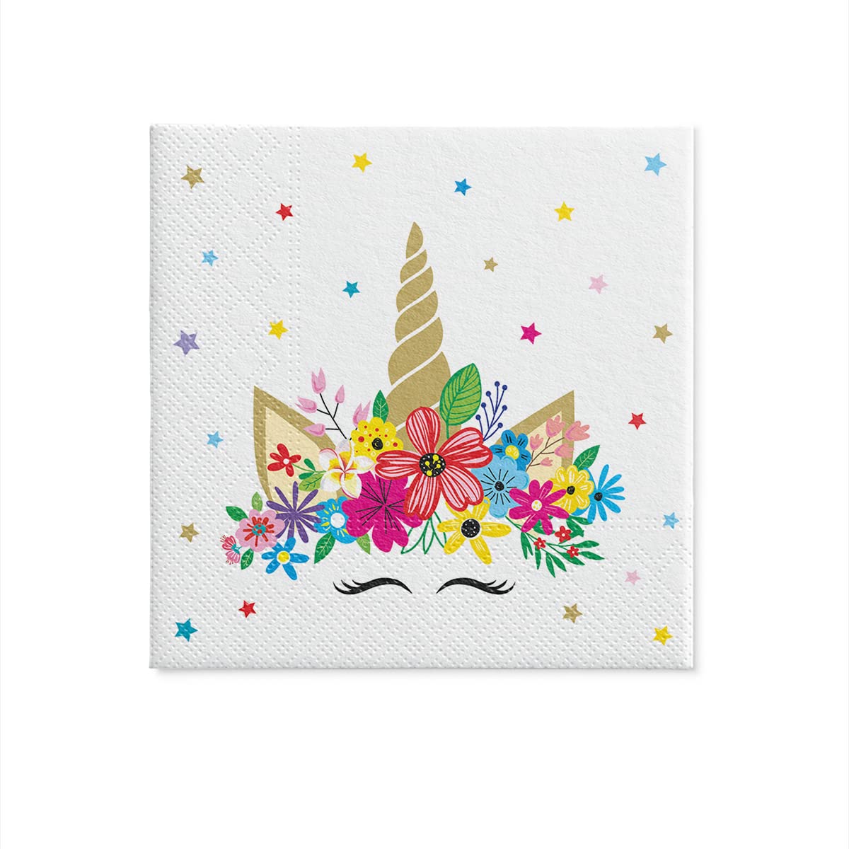 8 Tovaglioli Unicorno Con Bordo Oro – Eventi Di Laura - Foto 6