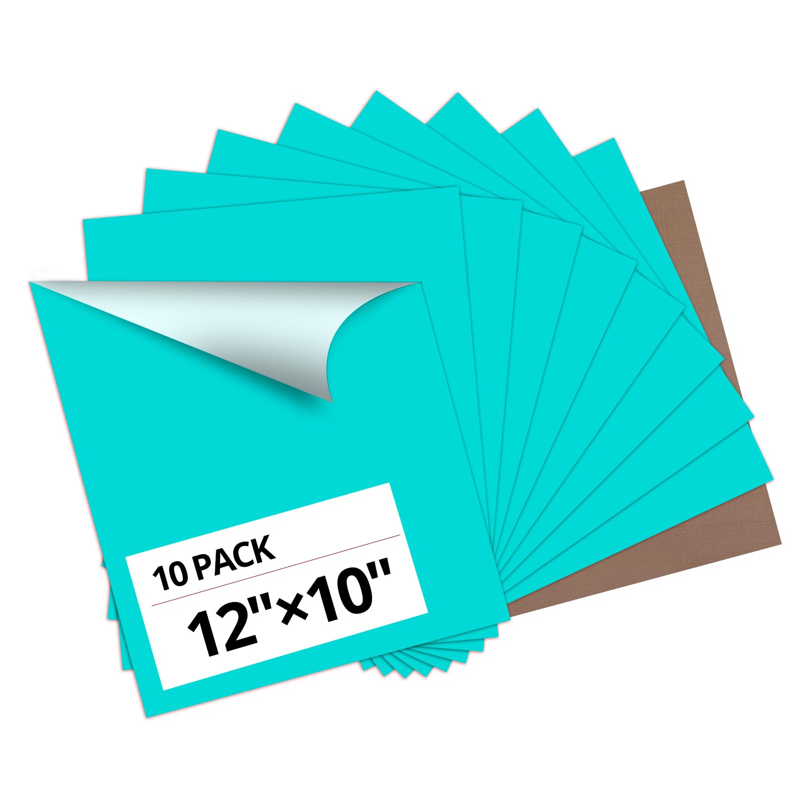 HTVRONT Turquoise Heat Transfer Vinyl - 10 Pack 12" x 10" HTV Vinyl for T-Shirt, Turquoise Iron on Vinyl for All Cutting Machine or Heat Press Machine