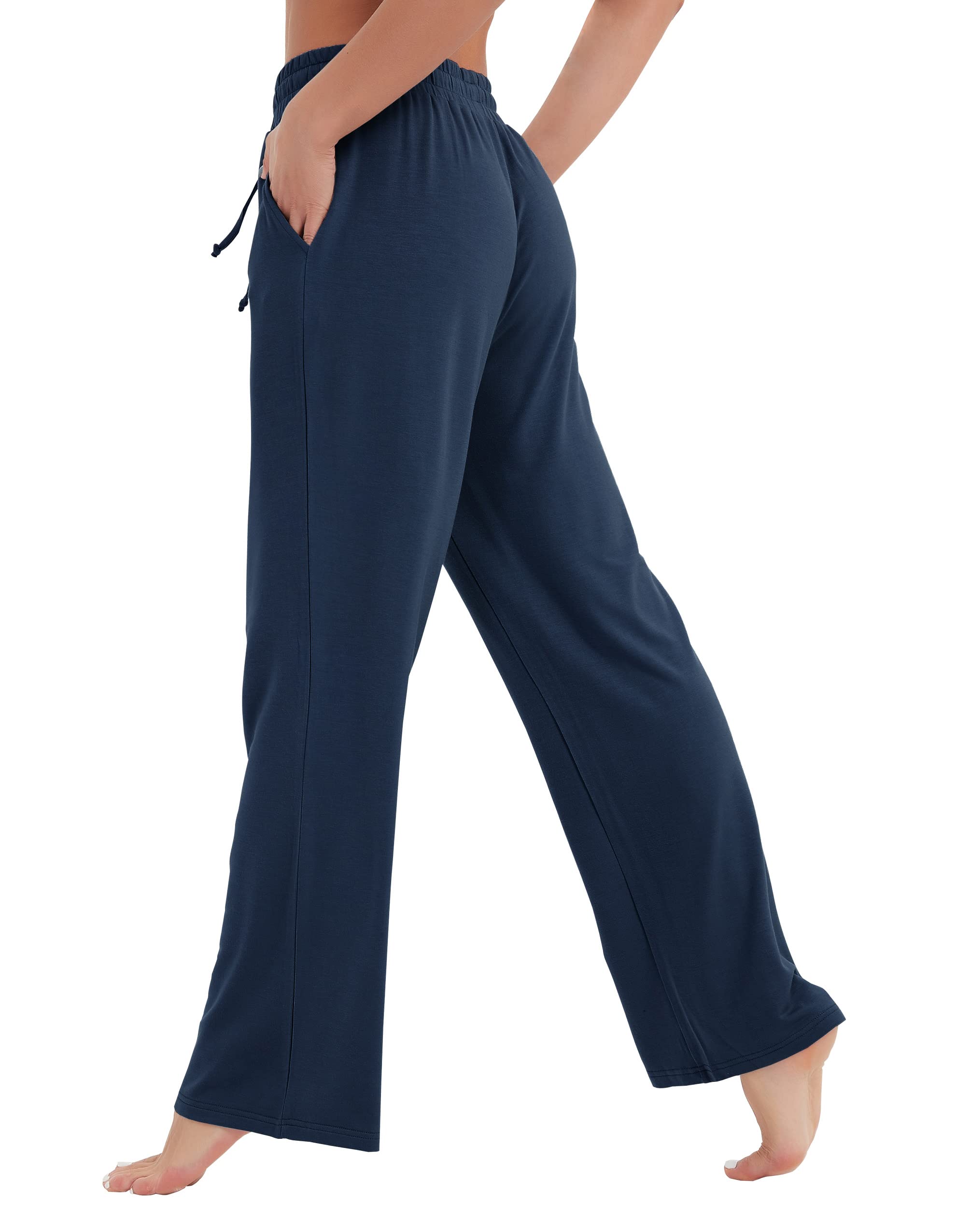 SPECIALMAGICWomen's Loose Yoga pants Sweatpants Joggers with Pockets Wide Leg Drawstring Pajama Pants