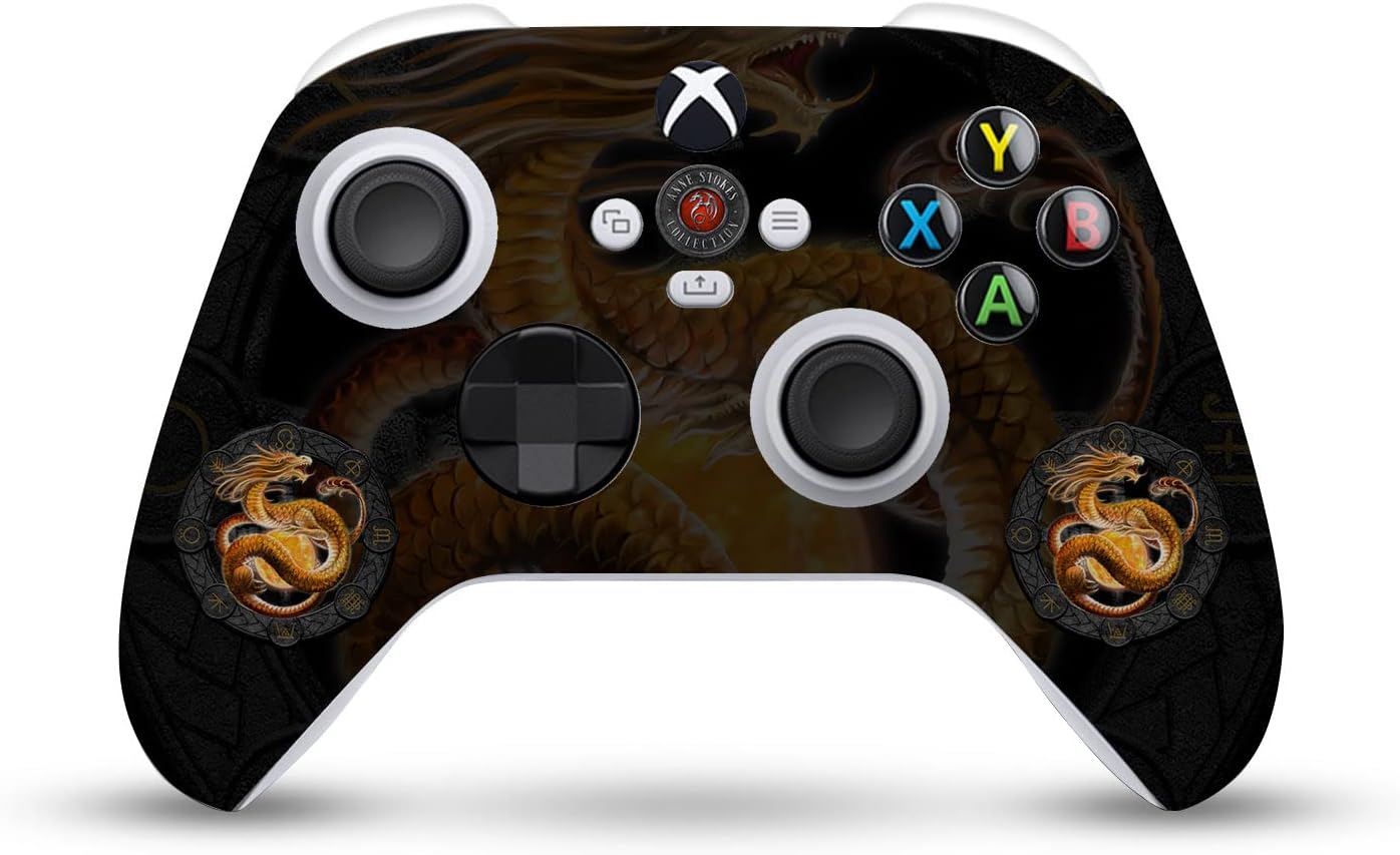Head Case Designs Officially Licensed Anne Stokes Litha Summer Solstice Dragons Of The Sabbats Game Console Wrap and Game Controller Skin Bundle Compatible With Xbox Series S