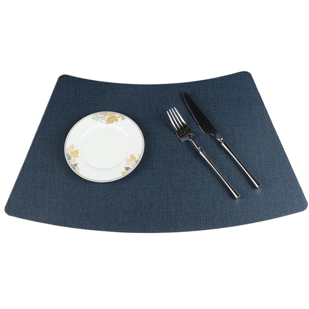 Décoration de Table, Sets de Table, Set de Table Rond pour la Cuisine et la Salle à Manger, Tapis en Similicuir résistant à la Chaleur, Forme Un Coin