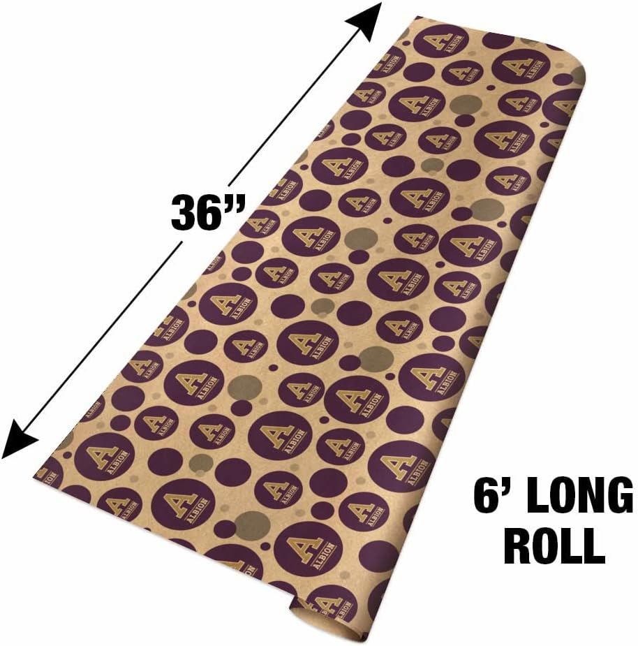 GRAPHICS & MORE Albion College Primary Logo Premium Kraft Gift Wrap Wrapping Paper Roll