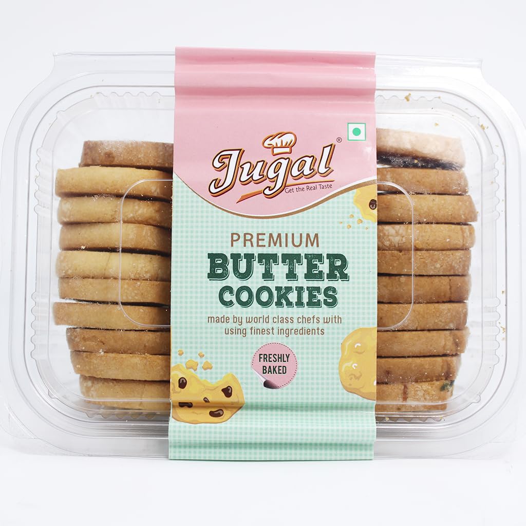 Jugal Bakers Butter Almond Cookies (300 gm, Pack of 2) Badam Biscuits, Healhty Evening Snacks, Ready to eat Breakfast, Evening Tea Time Baked Cookie