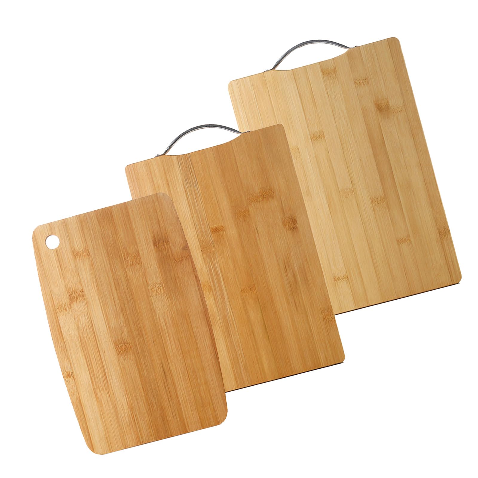 Jazuaiao 3Pcs Kitchen Thick Wood Chopping Boards Double Sided Rectangular Chopping Board Fruit Cutting Board for Vegetables Meat Fruit Cutting