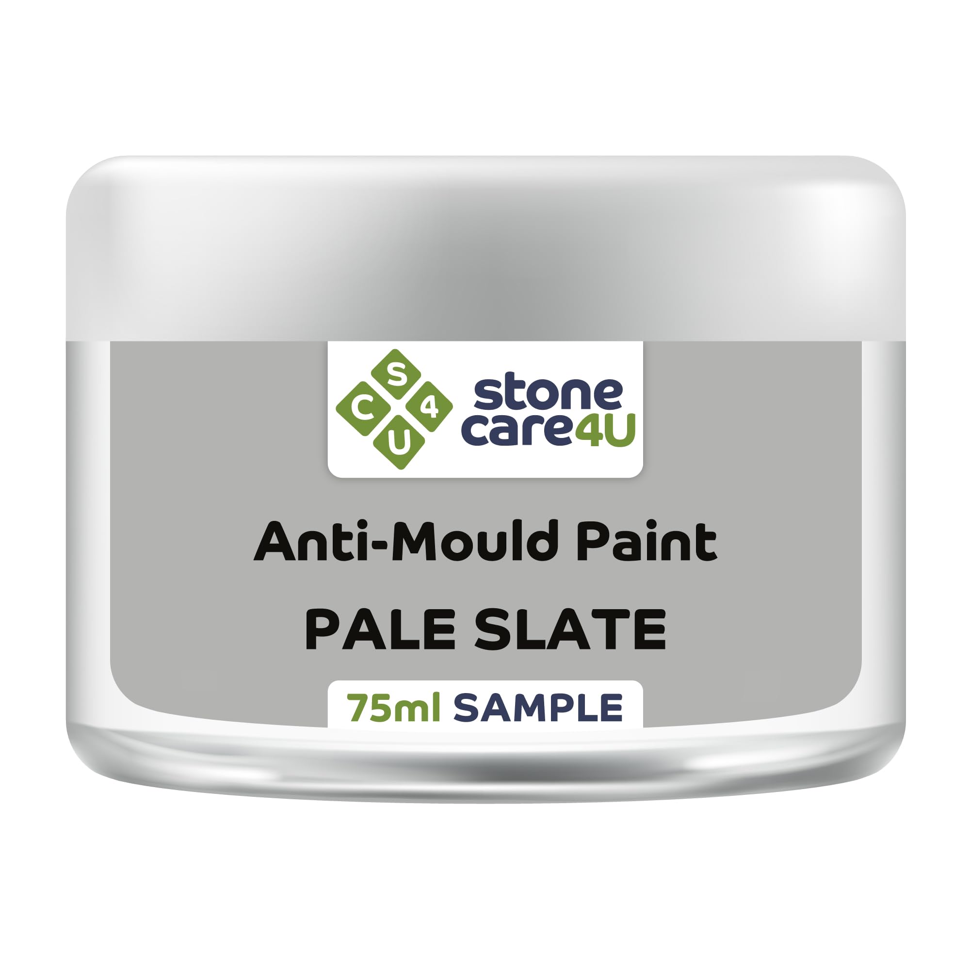 Stonecare4u Pale Slate Anti Mould Paint - 75Ml Sample - For Walls & Ceilings In Bathrooms, Kitchens & Bedrooms. Ultimate Protection Against Dangerous Mould - 5Yr Mould Resistance