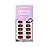 BTArtbox Press On Nails Red - Cat Eye Press On Nails Square for Gifts,Cherry Short Stick On Nails with Glue, Glossy Reusable Nail Tips in 15 Sizes - 30 Soft Gel Fake Nails Kit, Hot Love