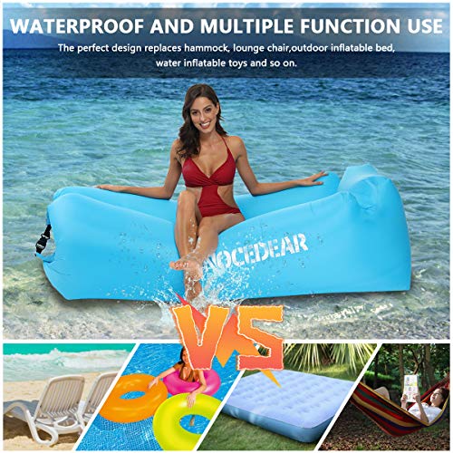 INNOCEDEAR 2 Pack Inflatable Lounger Air Sofa Hammock,Inflatable Couch Air Chair,Camping Accessories,Waterproof Anti-Air Leaking for Outdoor Backyard Beach Traveling Picnics & Music Festivals